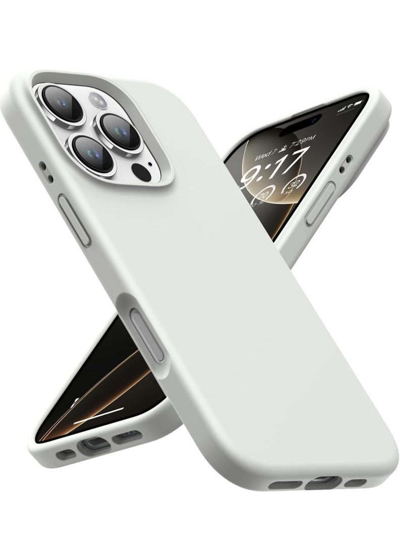 Raxoom Premium Liquid Silicone Case for iPhone 16 Pro Max â€“ Silky and Soft Touch Series Full-Body Protective Bumper (Antique White) - Image 1