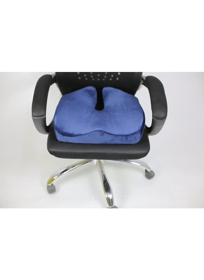 Memory Foam Seat Cushion – Ergonomic Tailbone & Lower Back Pressure Relief – Comfortable Support – Blue