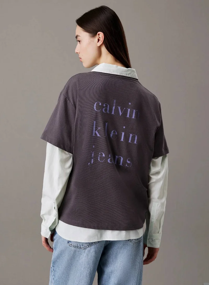 Calvin Klein Jeans Boulevard Relaxed Back Logo T-Shirt for Women | Best Price UAE