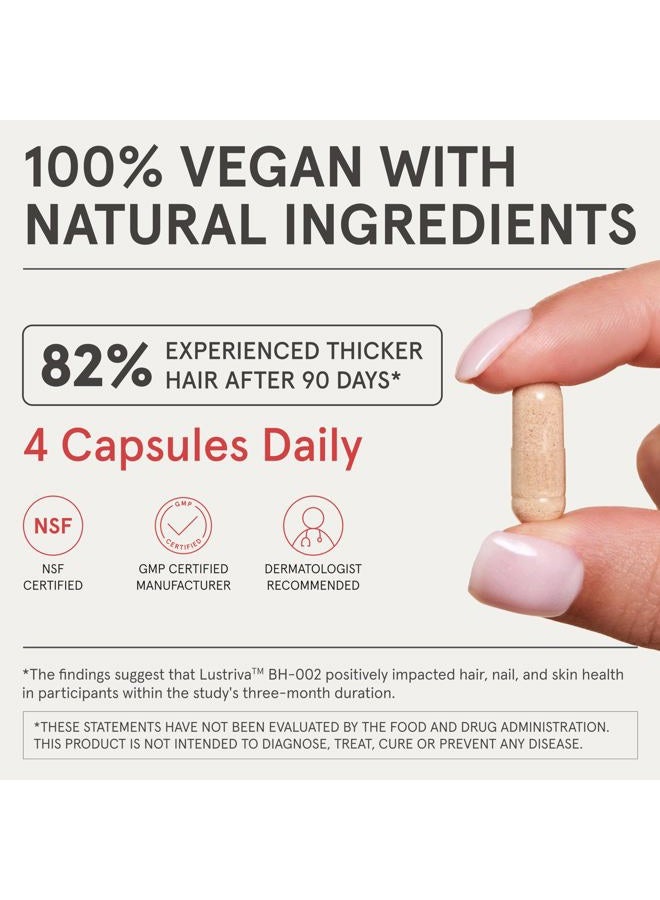 iRestore Advanced Hair Growth Supplement for Women with Lustriva, Hair Vitamins for Faster Hair Regrowth, Best for Hair Loss and Thinning, 1 Month Supply - 1 Count (Pack of 1) - Black - Image 5