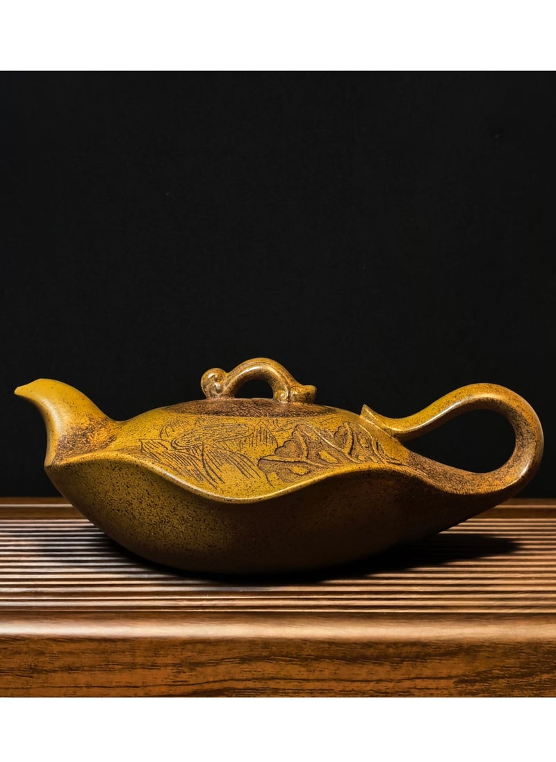 Generic Yixing Zisha Clay Teapot (Duanni Clay Lotus Design) – Gold Award Winner of Jingzhou Cup Competition  - Image 1