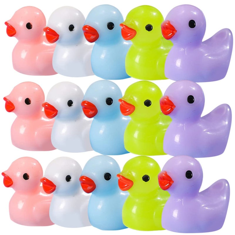 75 Pcs Mini Resin Duck Stickers Miniature Figurines Tiny Garden Statues Assorted Colors - Image 2