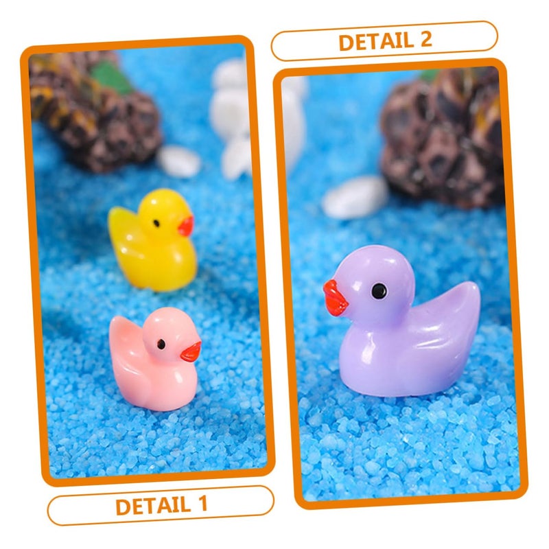 75 Pcs Mini Resin Duck Stickers Miniature Figurines Tiny Garden Statues Assorted Colors - Image 5