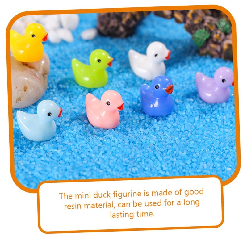 75 Pcs Mini Resin Duck Stickers Miniature Figurines Tiny Garden Statues Assorted Colors - Image 4