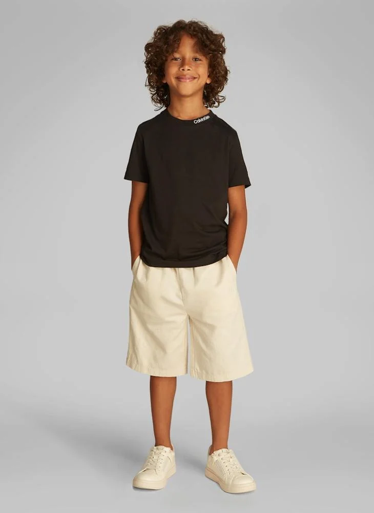 Calvin Klein Jeans Kids 2 Pack Neck Embroidered T-Shirt