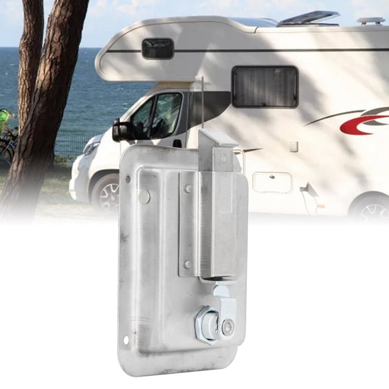 Tool Box Lock with 2 Keys Stainless Steel Paddle T Latch Embedded Lock for Cabinet Panel RV Storage Box TYFC02 - Image 3