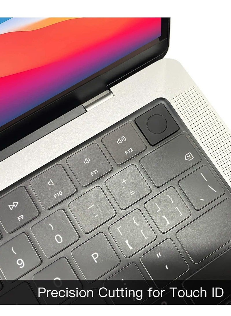 غطاء لوحة مفاتيح لجهاز Microsoft Surface Laptop Go 12.4" 2023-- 2020 و Surface Laptop Go 2 12.4 بوصة و Surface Laptop Go 3 12.4 بوصة مع زر الطاقة ببصمة الإصبع واقي لوحة مفاتيح TPU فائق النحافة (شفاف) - Image 2