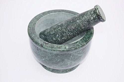 Surva Cart Handmade Granite Stone Bowl Shape Mortal Pestle Hamam Dasta Crusher - Image 1