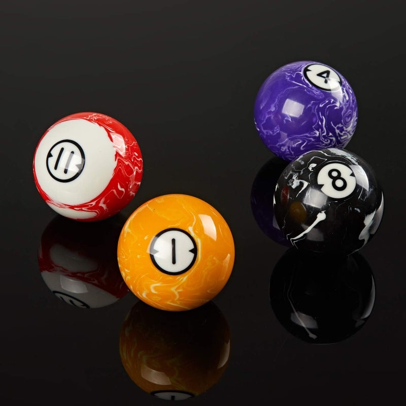 Collapsar Deluxe 2-1/4" Billiard Pool Balls Marble-Swirl Style Billiards Ball Complete 16 Ball Set (Several Style Available) - Image 3