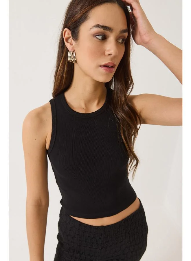 Ginger Basics Ribbed Racer Back Tank Top