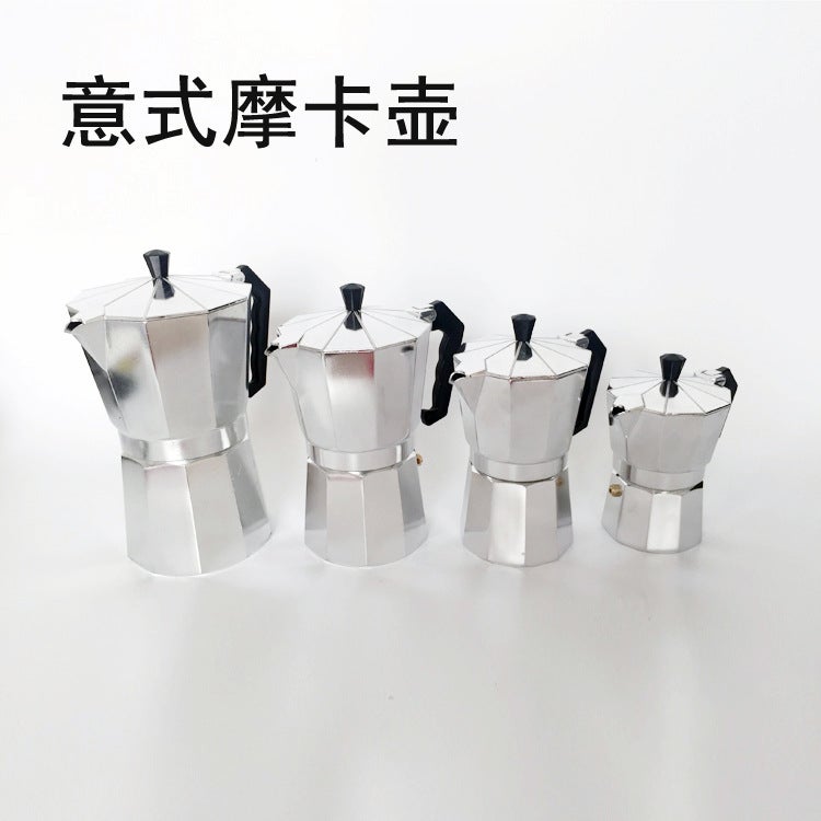 Moka Pot Octagonal Aluminum Moka Pot Coffee Pot Italian Moka Pot Boiled Concentrated Coffee Pot - Image 2