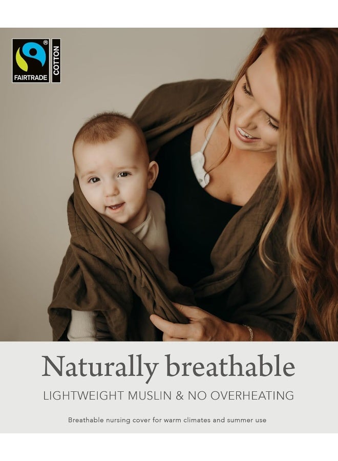 Kishu Baby Indi GOTS Organic Muslin Nursing Scarf - Fairtrade Certified Nursing Cover - Image 4