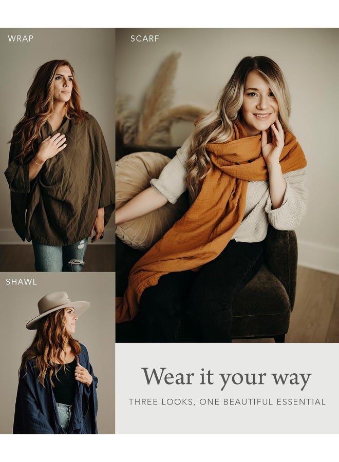 Kishu Baby Indi GOTS Organic Muslin Nursing Scarf - Fairtrade Certified Nursing Cover - Image 2