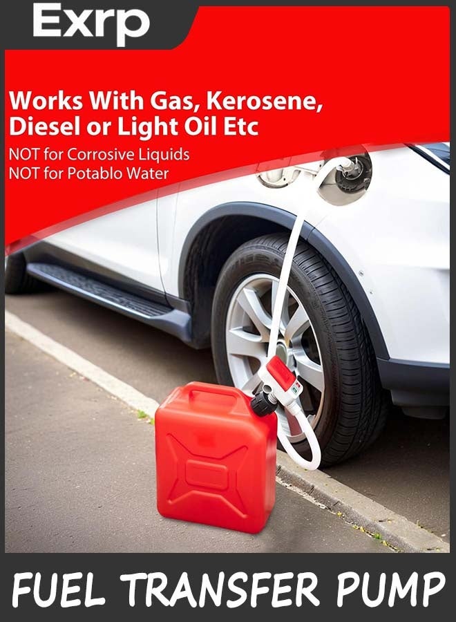 Exrp Automatic Fuel Transfer Pump with Auto-Stop, 51'' Extra Long Hose, 3.2 Gallon per Min, Battery or USB Powered, 4 Can Adapters, Fast and Safe Portable Gas Can Pump for Oil, Diesel,Gasoline. - Image 4