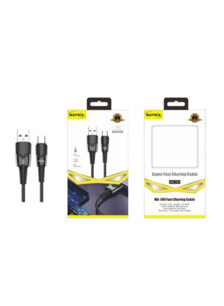 Matrix Fast Charging USB to Type-C Cable - 1.2 Meter - Black - MX 190 - pzsku/ZD06626762495F3022B9AZ/45/1749490448/33d81099-0576-4ee5-a1af-c1d96eae47c7