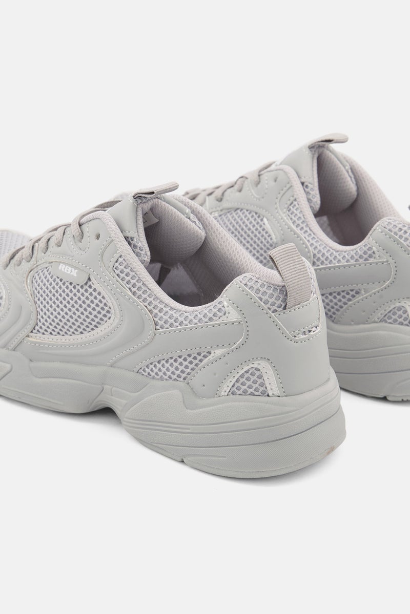 RBX Women Lace Up Sports Shoes, Grey - Image 3