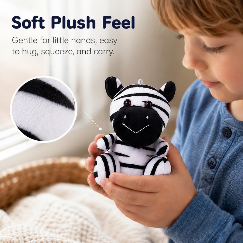 cideny Small Stuffed Animal Bulk - 12 Cute & Cuddly Small Plush Toys, 4.5 Inch Fluffy Stuffies, Animals Keychain Decoration, Carnival Prizes, School Gifts, Valentine's Day and More - Image 2