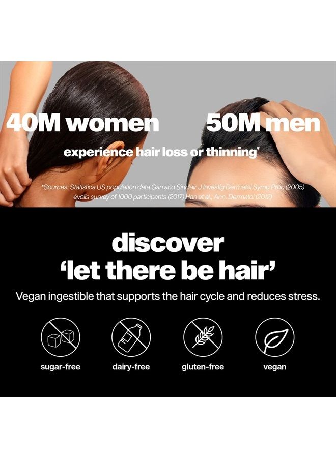 evolis évolis let There be Hair Supplement | Get Thicker, Youthful, Healthy Hair | Vitamins for Hair Growth and Thickness | Gluten Free, 100% Vegan | Maintain Hair Health (60 Capsules) - Image 3