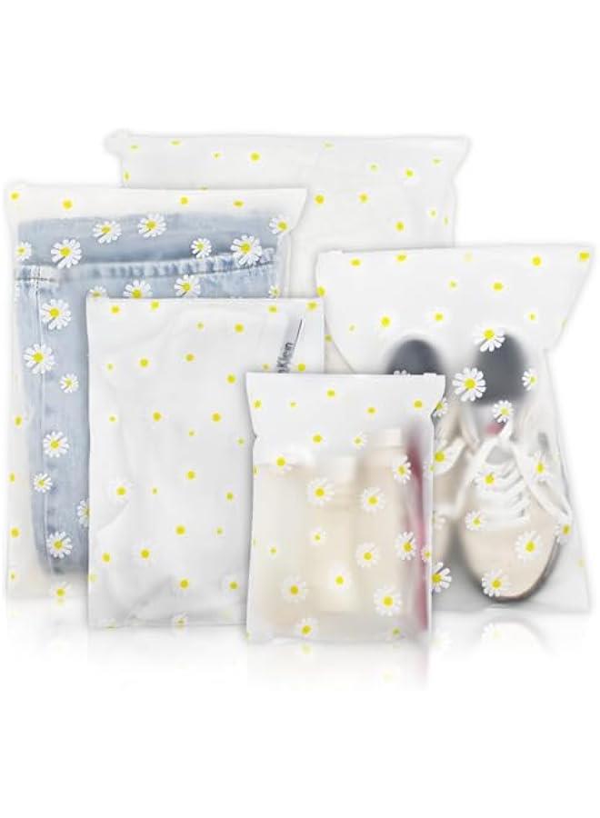 30PCS Travel Storage Bags for Clothes, Clear Reusable Bags Plastic Ziplock Bags, Waterproof Resealable Clothing Zipper Bags Luggage Organizer Pouch for Clothes, Towels, Shoes, Cosmetics (5 Size) - Image 1