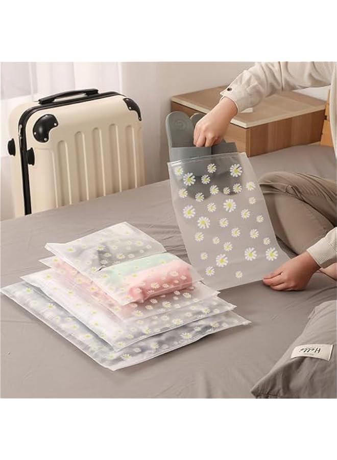 30PCS Travel Storage Bags for Clothes, Clear Reusable Bags Plastic Ziplock Bags, Waterproof Resealable Clothing Zipper Bags Luggage Organizer Pouch for Clothes, Towels, Shoes, Cosmetics (5 Size) - Image 4