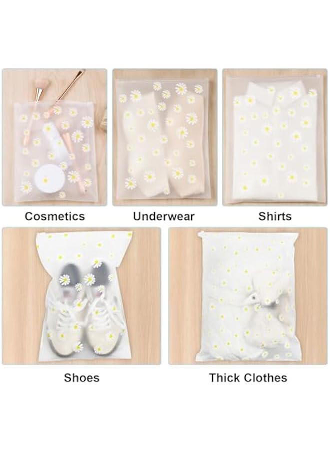 30PCS Travel Storage Bags for Clothes, Clear Reusable Bags Plastic Ziplock Bags, Waterproof Resealable Clothing Zipper Bags Luggage Organizer Pouch for Clothes, Towels, Shoes, Cosmetics (5 Size) - Image 5