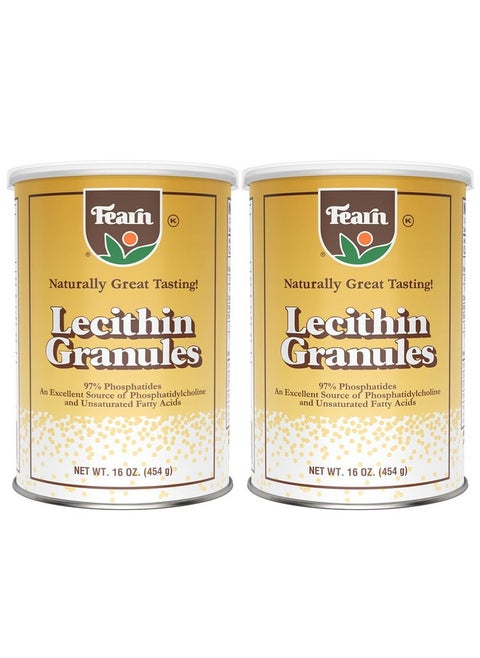 Natural Foods Soy Lecithin Granules - Fat Emulsifier With Essential Nutrients For Health, Improves Texture Of Cakes, Breads & Diy Gummies, 16 Oz (Pack Of 2)