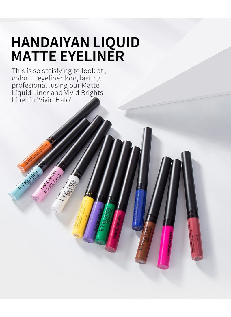 Handaiyan - Waterproof Eyeliner color Liquid Liner UV Finish Professional Makeup Long Lasting Quick Smudge Proof Hyper Drying Resistant Stay All Day Waterline Winged Instant Result - Image 1