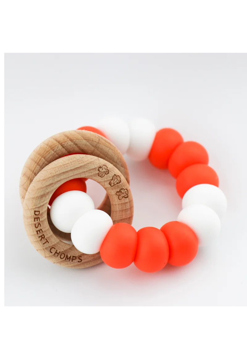 Desert Chomps Desert Chomps Ringlet Summer Time Teether - Coral & Pearls