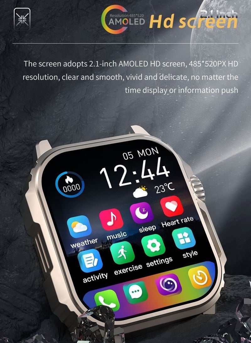 TW11 Smart Watch, High Definition Amoled Display Outdoor Sports Bracelet, IP67 Waterproof Large Screen Fitness Watch With Heart Rate Blood Oxygen Monitoring, (1pc, Orange) - Image 3