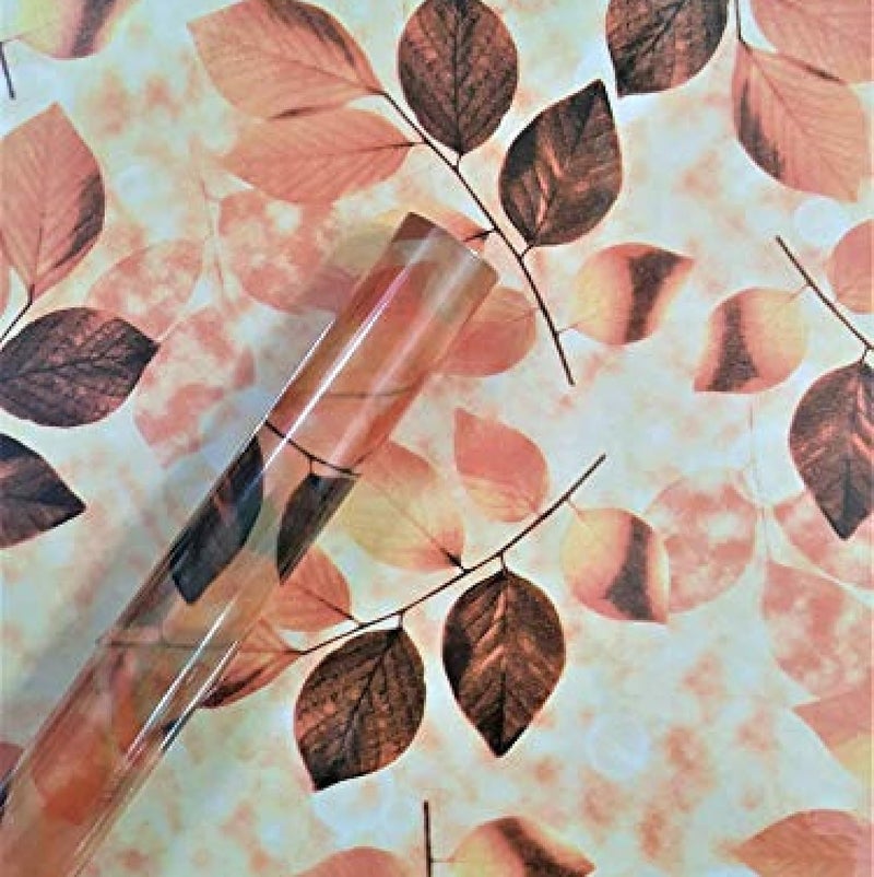 SMART WINDOW Leaf Design Vinyl Self Adhesive Peel and Stick Home Dcor 1000 CM X 45 CM Set of 1