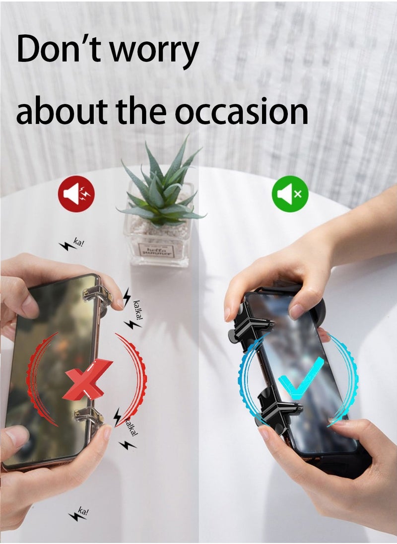 4Pcs PUBG Triggers Gamepad PUBG Assistant Mobile Game Triggers, PUBG Game Triggers for iPhone and Android Phones with Two Finger Sleeves,Lmprove Your Game Strength!  - Image 4