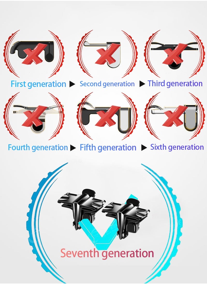 4Pcs PUBG Triggers Gamepad PUBG Assistant Mobile Game Triggers, PUBG Game Triggers for iPhone and Android Phones with Two Finger Sleeves,Lmprove Your Game Strength!