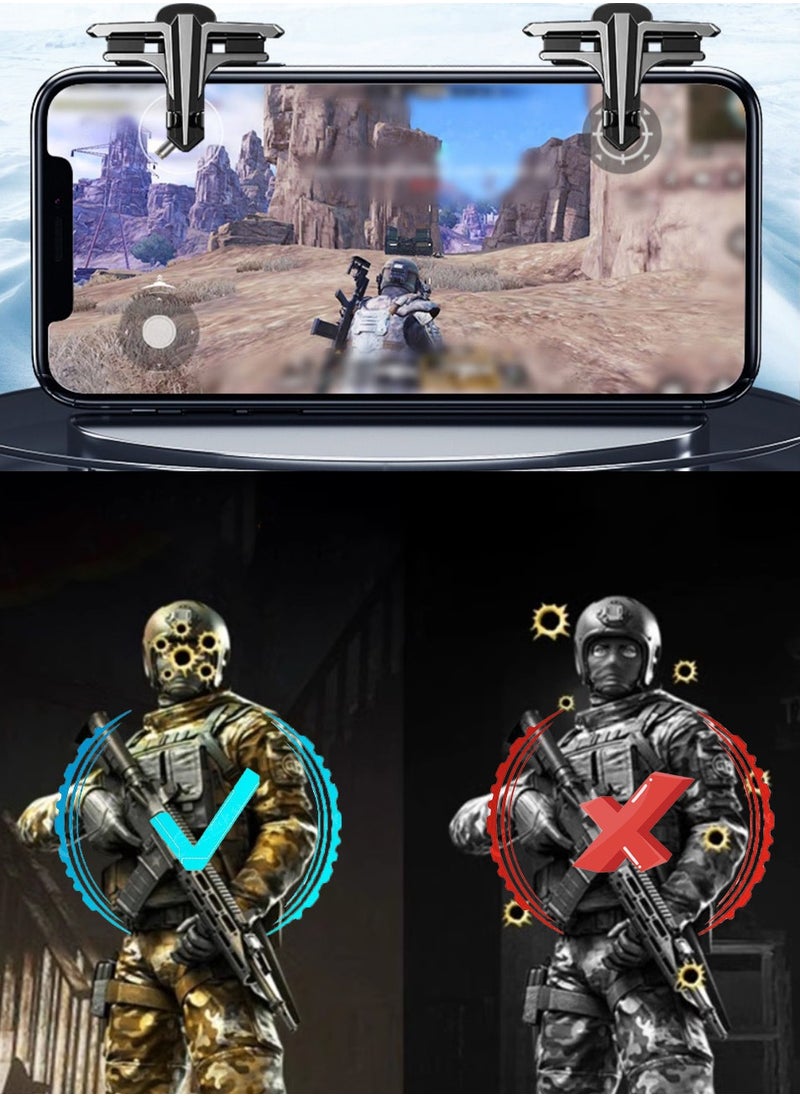 4Pcs PUBG Triggers Gamepad PUBG Assistant Mobile Game Triggers, PUBG Game Triggers for iPhone and Android Phones with Two Finger Sleeves,Lmprove Your Game Strength!  - Image 3