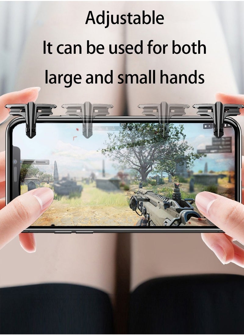 4Pcs PUBG Triggers Gamepad PUBG Assistant Mobile Game Triggers, PUBG Game Triggers for iPhone and Android Phones with Two Finger Sleeves,Lmprove Your Game Strength!  - Image 5