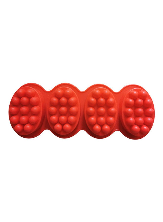 NIBEMINENT 4 Cavity Silicone Mold Red 28 x 10cm - Image 1