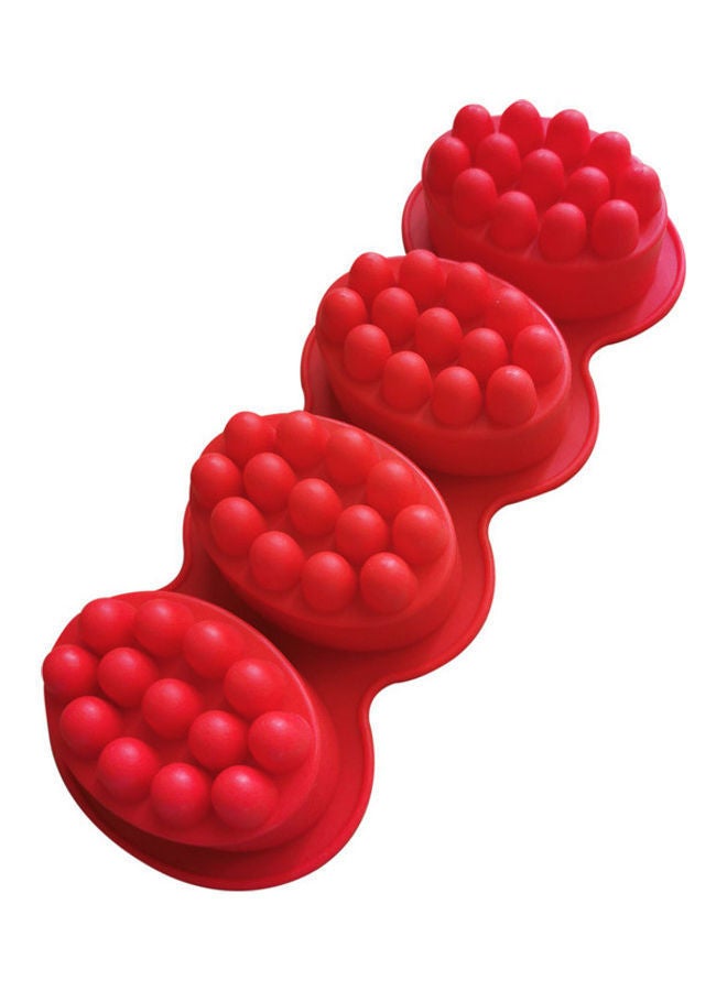 NIBEMINENT 4 Cavity Silicone Mold Red 28 x 10cm - Image 3