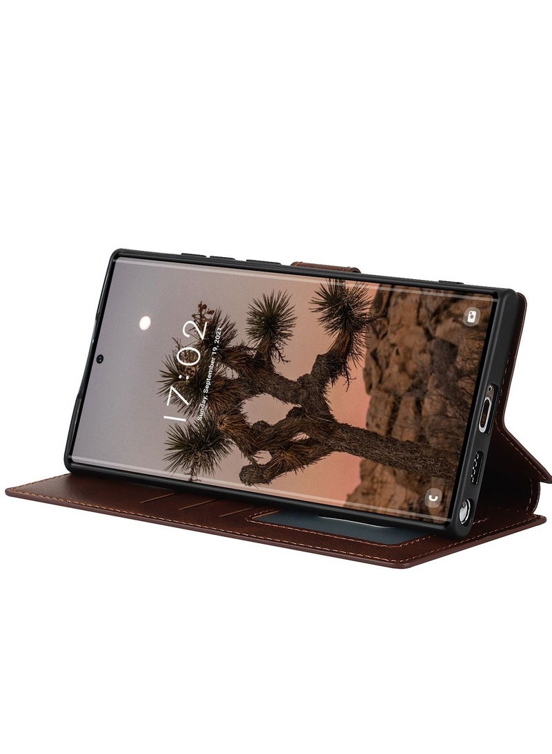 Suteni Flip Cover Leather Protective Case for Samsung Mobile Phone - Image 4