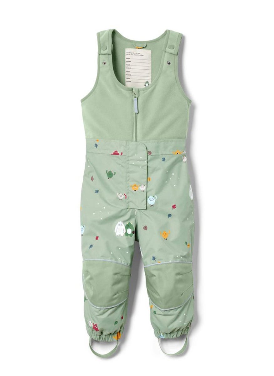 Tchibo Toddlers Boy All Over Print Thermal Rain Pants, Olive  - Image 2