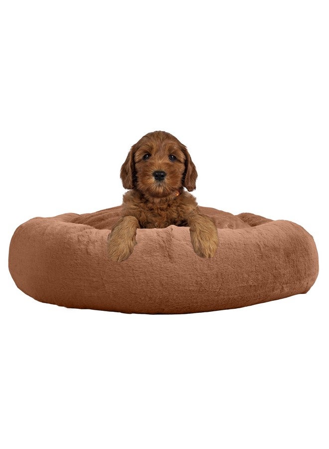 PETMAKER Dog Bed - Donut Dog Bed and Cat Bed for Medium Pets - Dog Bed with Removable Washable Cover and Nonslip Bottom - Puppy Essentials (Beige) - Image 1