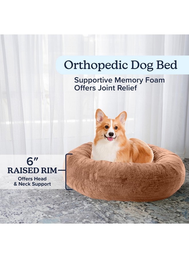 PETMAKER Dog Bed - Donut Dog Bed and Cat Bed for Medium Pets - Dog Bed with Removable Washable Cover and Nonslip Bottom - Puppy Essentials (Beige) - Image 4