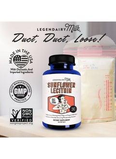 LEGENDAIRY Milk Sunflower Lecithin 1200 Mg Organic Sunflower Lecithin Supplement For Clogged Milk Ducts Made In Usa 200 Softgels  - Image 2