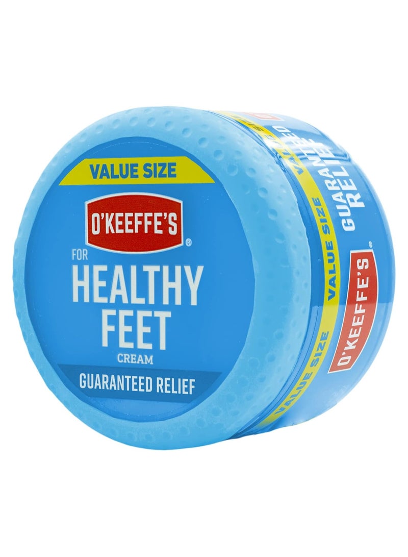 OKeeffes O'Keeffe's Healthy Feet Foot Cream Relieves and Repairs Extremely Dry Cracked Feet Instantly Boosts Moisture Levels, 181g/6.4oz Jar, (Pack of 1) - Image 1