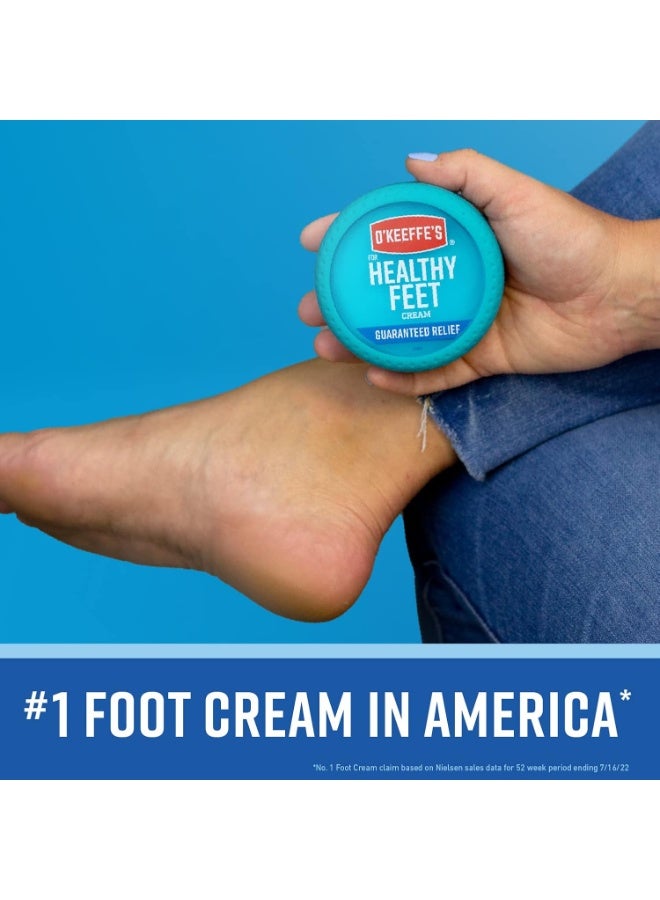 OKeeffes O'Keeffe's Healthy Feet Foot Cream Relieves and Repairs Extremely Dry Cracked Feet Instantly Boosts Moisture Levels, 181g/6.4oz Jar, (Pack of 1) - Image 3