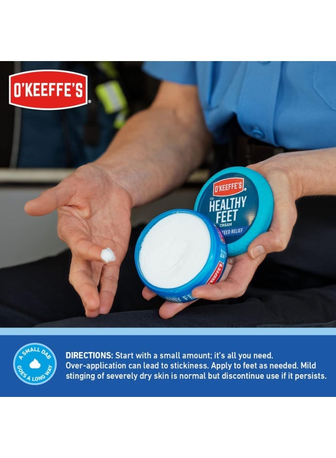 OKeeffes O'Keeffe's Healthy Feet Foot Cream Relieves and Repairs Extremely Dry Cracked Feet Instantly Boosts Moisture Levels, 181g/6.4oz Jar, (Pack of 1) - Image 5