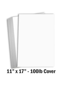Hamilco White Cardstock Thick 11X17 Paper Heavy Weight 100 Lb Cover Card Stock 50 Pack  - Image 3