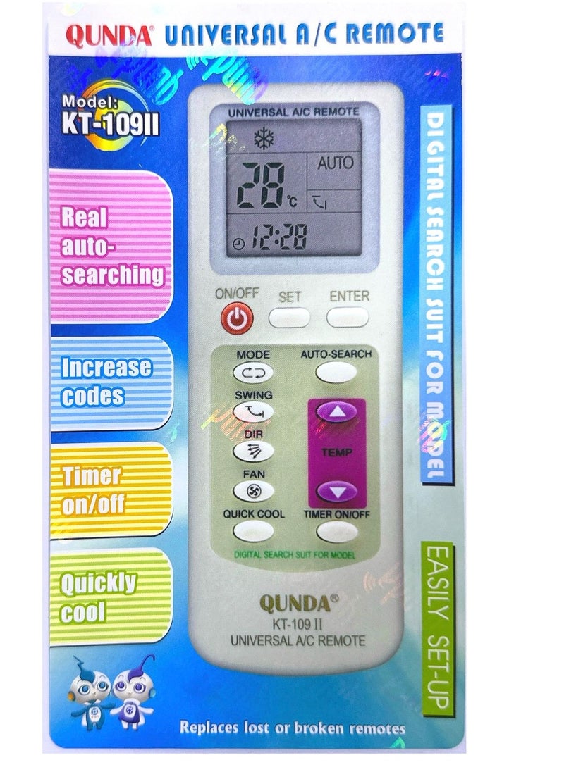QUNDA - QUNDA KT-109II - Universal A/C Remote Control - Image 1