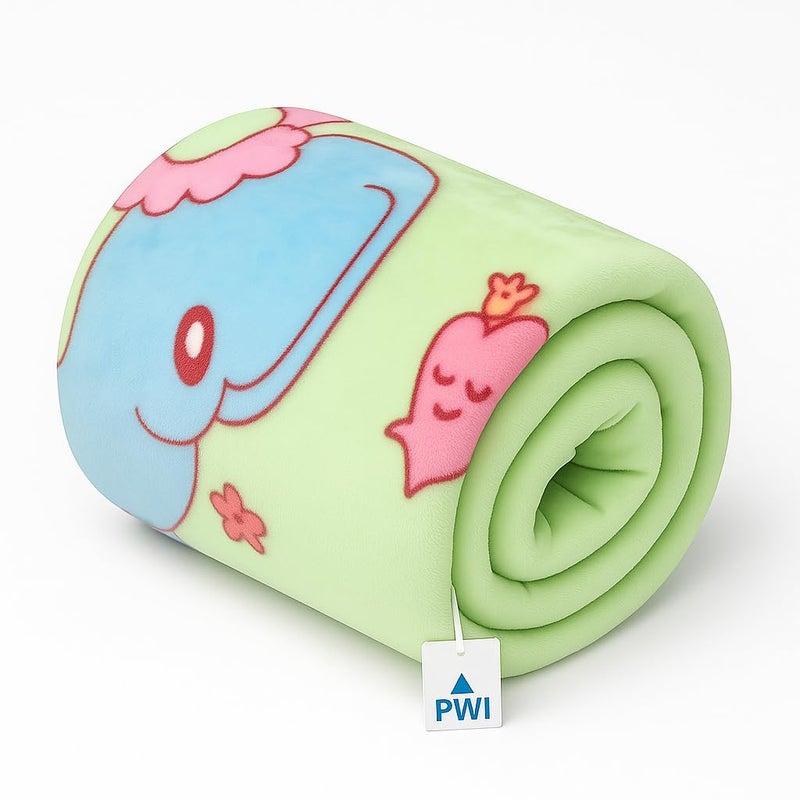 PWI Baby Wrapper Blanket for Newborn | Ultra Soft Cloudy Fabric | Double Layer for All-Season Use | 80x110 cm | Swaddle Blanket for 0–3 Years (Sea Green) - Image 1