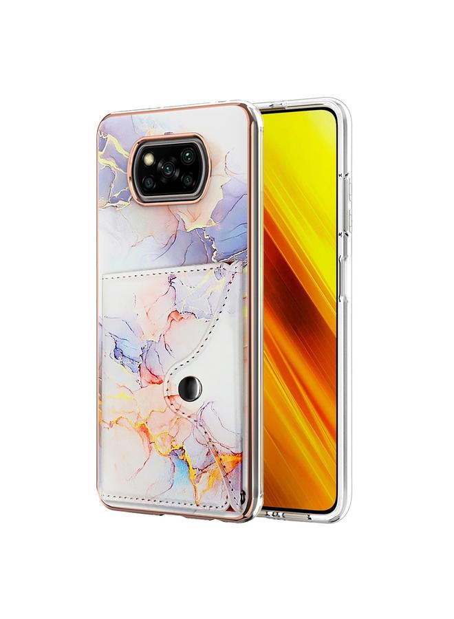 The Bros Case For Xiaomi Poco X3 NFC Marble Pattern IMD Card Slot Phone Case