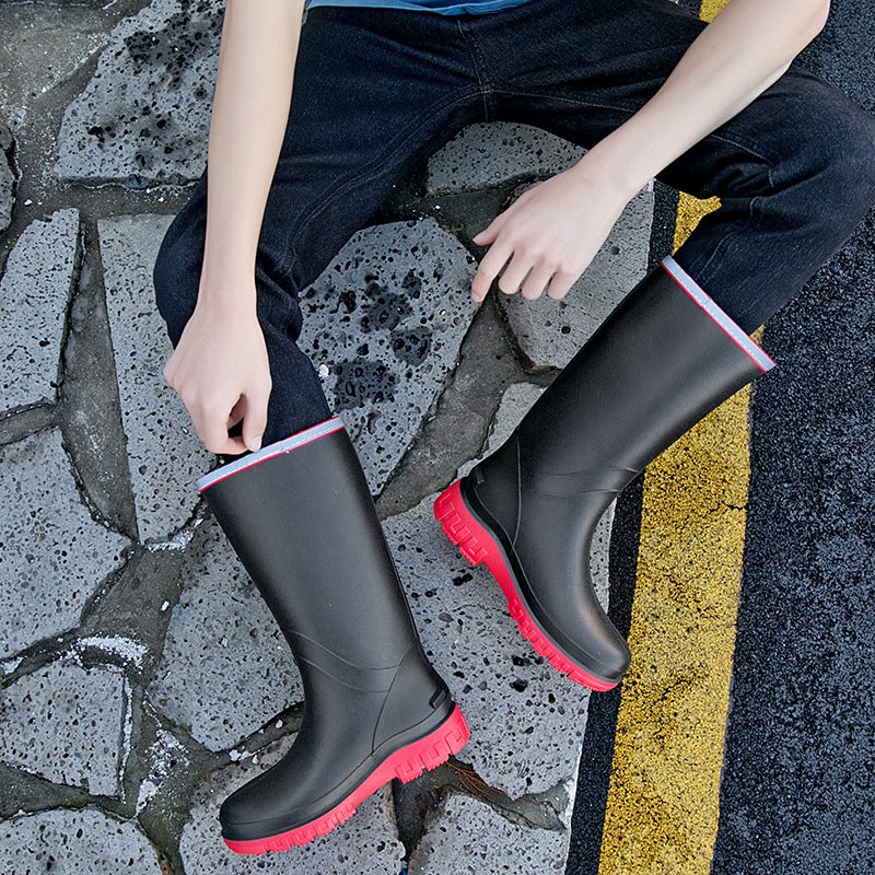 High Rain Boots Men'S Medium Oil Shoes Low-Top Short Boots Shoes Water Rubber Boots Waterproof Boots Rain Boots Labor Protection Water Shoes For Men - Image 5