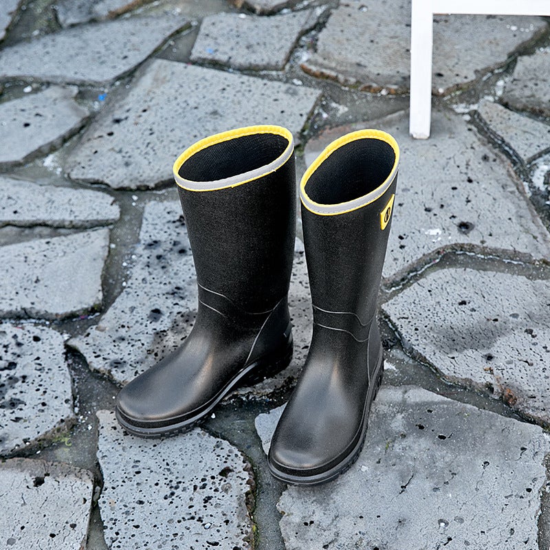 High Rain Boots Men'S Medium Oil Shoes Low-Top Short Boots Shoes Water Rubber Boots Waterproof Boots Rain Boots Labor Protection Water Shoes For Men - Image 4